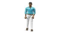 Bruder man getint met witte broek 10,7cm - thumbnail