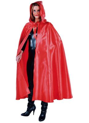 Cape met capuchon rood