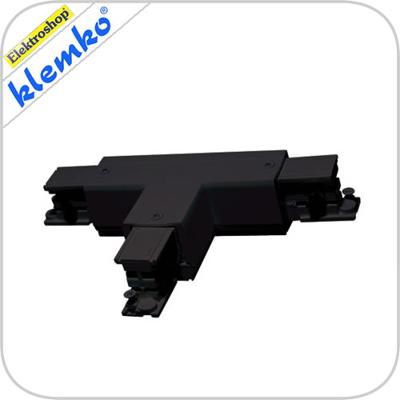 Euro 3 fase rails t - connector links (65x95 mm) zwart