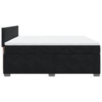 Boxspring met matras fluweel zwart 180x200 cm - thumbnail