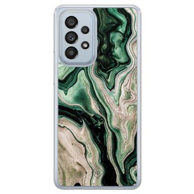 Samsung Galaxy A53 hybride hoesje - Green waves