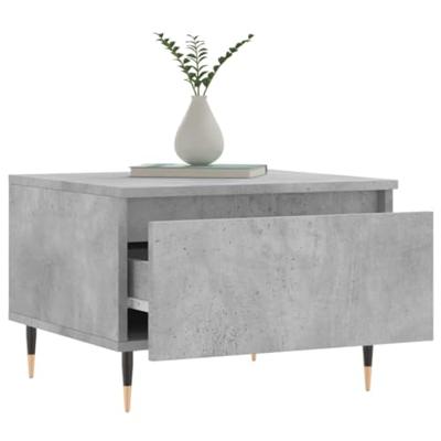 Salontafels 2 st 50x46x35 cm bewerkt hout betongrijs