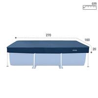 Intex 28036 Krystal Clear Pool Basics Zwembadhoes 260x160 cm Donkerblauw - thumbnail