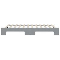 Slaapbank met onderschuifbed 80x200 cm stof lichtgrijs - thumbnail