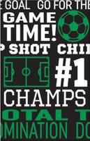 Amscan Tafelkleed goal getter zwart/groen 137 x 259 cm | 24 stuks - thumbnail