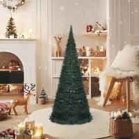 VidaXL Kunstkerstboom met verlichting pop-up 210 cm groen - thumbnail