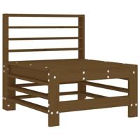 Middenbank met kussens massief grenenhout honingbruin - thumbnail