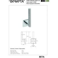 Reserverolhouder Sapho X-Square 16.5 cm Hangend Chroom - thumbnail