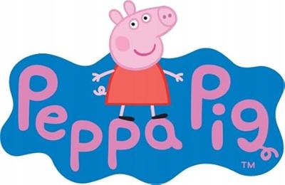 Peppa Pig familie rode auto