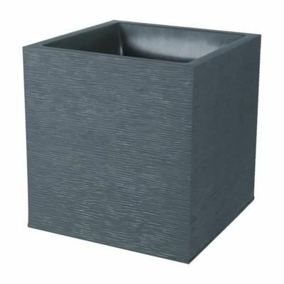 Bloempot EDA Vierkant Donker grijs (39 x 39 x 43 cm)