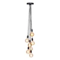 its about RoMi Hanglamp 'Oslo' 7-lamps, kleur Zwart - thumbnail