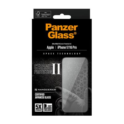 PanzerGlass PANZERGLASS - Ceramic II Screen Protector iPhone 17/16 Pro Ultra-Wide Fit PG98539 Screenprotector (glas) Apple IPhone 17, iPhone 16 Pro 1 stuk(s)