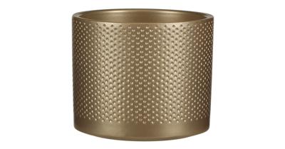 Mica Decorations bloempot Era rond 15x13cm goud reliëf
