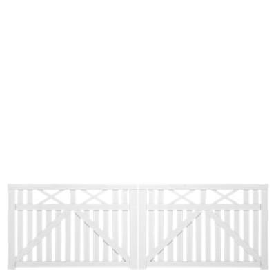 Wit Houten Dubbele Tuinpoort Vinesse 300 x 98 CM Wit Houten Dubbele Tuinpoort Vinesse 300 x 98 CM