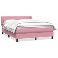Boxspring met matras fluweel roze 160x210 cm - thumbnail