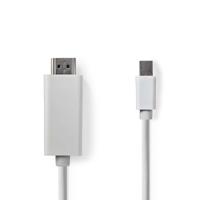 Mini-DisplayPort - HDMI-kabel | Mini-DisplayPort male - HDMI-connector | 2,0 m | Wit - thumbnail