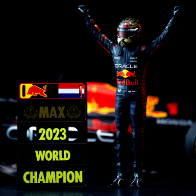 1:12 RB19 - Qatar 2023 - Wereldkampioen Max Verstappen - Schaalmodel - Schaalmodel - Red Bull Racing