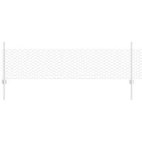 VidaXL Hek met paal zilver 0,5 x 25 m staal - thumbnail