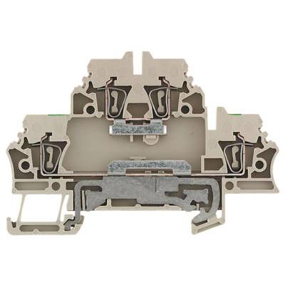 Weidmüller 1689970000 Klem 2-etages Spanveer Donkerbeige 50 stuk(s)