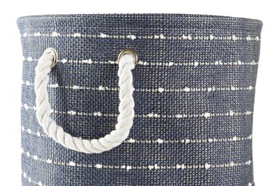 Basket spelset DKD Home Decor Wit Marineblauw 39 x 31 x 31 cm 2 Onderdelen