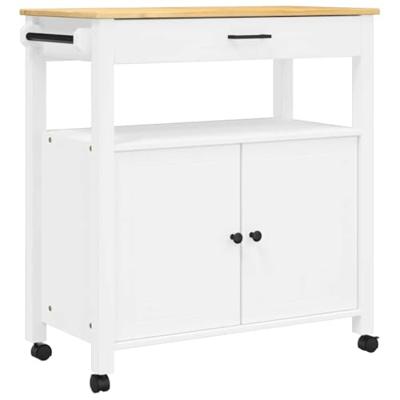 Keukentrolley MONZA 84x40x88,5 cm massief grenenhout