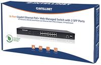 Intellinet 16-poorts Gigabit Ethernet PoE+ Web-Managed Switch met 2 SFP-poorten - IEEE 802.3ataf Power Over Ethernet (PoE+PoE) compliant - 3 (561198) - thumbnail