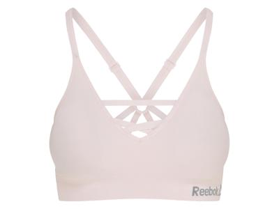 Reebok Dames sport-bh (Lichtroze, M)