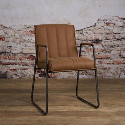 Tower Living Eetkamerstoel 'Santo' met armleuning, kleur Bruin Tower Living Eetkamerstoel 'Santo' met armleuning, kleur Bruin