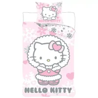 Hello Kitty winterjas Dekbedovertrek 140 X 200 cm - 70x90 cm - katoen - thumbnail
