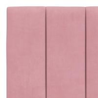 Hoofdbordkussen 180 cm fluweel roze - thumbnail