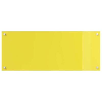 VidaXL Keuken spatscherm geel 100 x 40 cm gehard glas