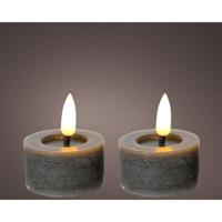 Lumineo ledtheelicht d4h5cm 2st grijs - thumbnail