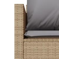 3-delige Bistroset met kussens poly rattan beige - thumbnail