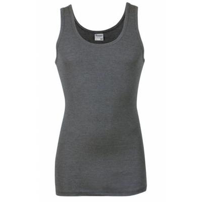 Heren hemd antraciet - Katoenen onderhemd - Singlet grijs