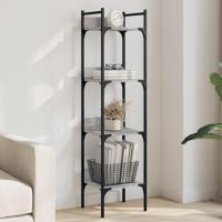 Boekenkast 4-laags 35x30x138,5 cm bewerkt hout grijs sonoma - thumbnail