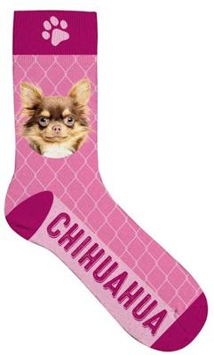 Plenty Gifts sokken chihuahua polyester roze maat 31 36
