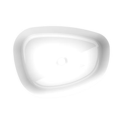 Waskom Arcqua Rocker Cast Marble 50x37 cm Organisch Links Glans Wit Waskom Arcqua Rocker Cast Marble 50x37 cm Organisch Links Glans Wit