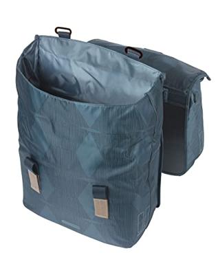 Basil Dubbele fietstas elegance mik 40-49 liter - estate blauw