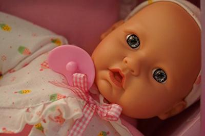 Beau Baby babypop met fles en slabber, 40cm