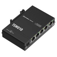 Teltonika TSW010 DIN Rain Switch 5 x Fast Ethernet (10/100) Power over Ethernet (PoE) Zwart - thumbnail