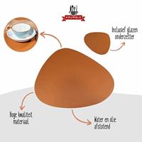Krumble Placemat set design - 8 stuks - Bruin - thumbnail