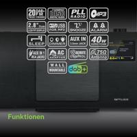Muse M-65DBT - Microsysteem met DAB+, CD, USB en bluetooth, zwart - thumbnail