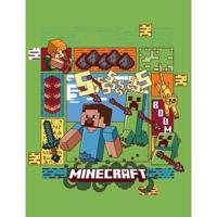 Minecraft fleece deken groen 130 x 170 cm - thumbnail