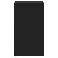 Nachtkastje met LED-verlichting bewerkt hout zwart - thumbnail