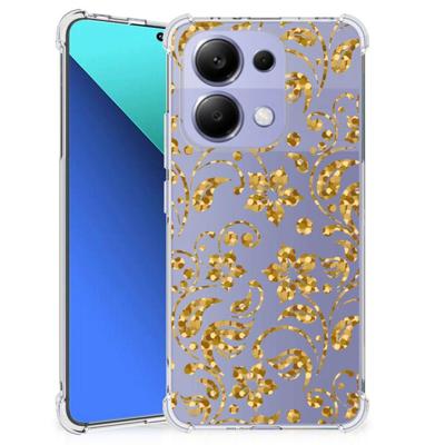 Xiaomi Redmi Note 13 4G Case Gouden Bloemen Xiaomi Redmi Note 13 4G Case Gouden Bloemen