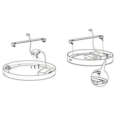 Eglo PlafonnièreZigbee Fueva-Z RVS - Ø 28,5cm - 98845