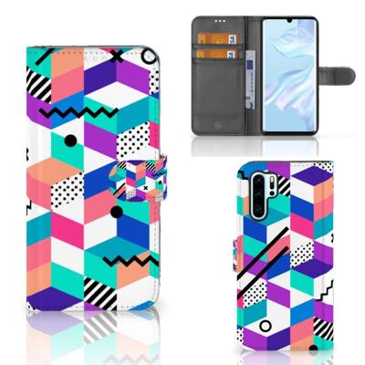 Huawei P30 Pro | Book Case | Blokken Kleurrijk