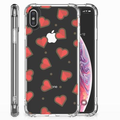 Apple iPhone X | Xs Doorzichtige Silicone Hoesje Hearts