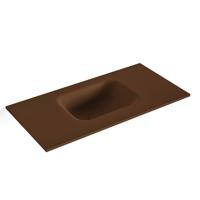 MONDIAZ LEX Rust solid surface inleg wastafel voor toiletmeubel 60cm. Positie wasbak midden - thumbnail