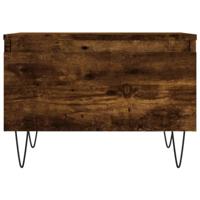 Salontafels 2 st 50x46x35 cm bewerkt hout gerookt eikenkleurig - thumbnail
